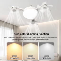 Dailygoods - LED Plafondventilator met Dimbare Lichten en 3 Windsnelheden — thumbnail 5
