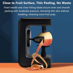 Elektrische Schilmachine - Fruit en Groente - Snel Schillen - Automatische Uitschakeling - 26x13.5x17 cm - Zwart — thumbnail 5