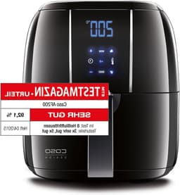 Heteluchtfriteuse - Mini oven - Gezond Frituren - 6 Programma's - 3 Liter - Zwart — thumbnail 1