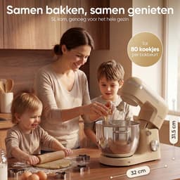 Gatson Keukenmachine - 10 Snelheden - 5L Mengkom - Dubbele Handvat - Keukenrobot - Keukenmixer - Foodprocessor - 1500W — thumbnail 4