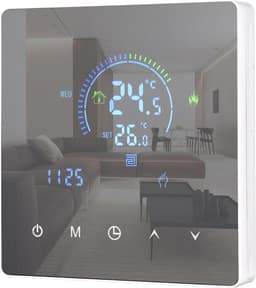 Slimme Thermostaat - Temperatuurregelaar Wifi - Energie Besparen - Programmeerbare Schema's - Touchscreen Display - Zwart — thumbnail 5