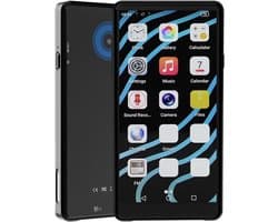 64GB MP3-speler met Bluetooth, 2,4 GHz / 5 GHz wifi en Bluetooth 5.0, muziekspeler voor Android 12, ingebouwde microfoon, 16 MP camera, 4,99 inch touchscreen, FM-radio en e-reader