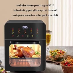 Heteluchtfriteuse - Airfryer XXL - Gezond Koken - Dubbellaags Ontwerp - 10 Liter - Zwart — thumbnail 1