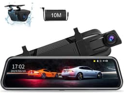 10-inch Full HD 1080P achteruitkijkspiegel dashcam – Dubbele camera's voor en achter – Breed dynamisch bereik nachtzicht – 170° groothoeklens – 10 meter kabel voor eenvoudige installatie — thumbnail 1