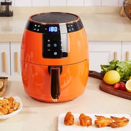 Airfryer Oven - Heteluchtfriteuse - Gezond Koken - Automatische Pauze - 5.5 Liter - Oranje — thumbnail 2