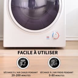 HAUSS SPOLE Luchtafvoerdroger – Compact 2,5 Kg – 49,5 x 41,5 x 58,8 cm – Staal – Wit – Wandmontage en Kleine Ruimtes — thumbnail 5