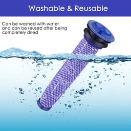 Vervangende filters voor Dyson V6 V7 V8 DC58 DC59 Animal Absolute draadloze stofzuigeronderdelen - 4 wasbare voorfilters voor Dyson stofzuiger - vergelijkbaar met onderdeelnummer 965661-01 — thumbnail 5