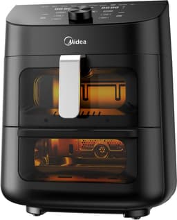 Heteluchtfriteuse - Oven Friteuse - Gezond Frituren - Groot Venster - 11 Liter 2200W - Zwart — thumbnail 3