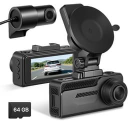 Dashcam voor auto - Dubbele voor- & achtercamera - Ultra HD 4K voor + 1080p achter - GPS - G-sensor - Parkeermodus - Loopopname - Geheugenkaart 64 GB - Zwart — thumbnail 1