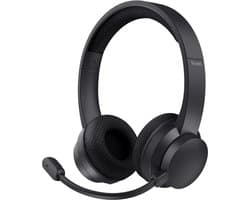 Trust Ayda Draadloze ENC Headset - PC Headset - Draadloos via Bluetooth - Noise Cancelling Microfoon - Tot 24 Uur Batterij - Zwart