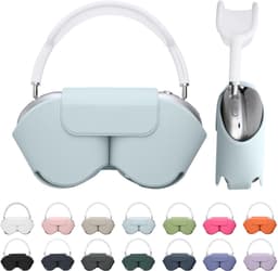 kwmobile cover voor over-ear koptelefoon - Compatibel met Apple AirPods Max / AirPods Max 2 - Van polyester - In lichtblauw — thumbnail 1