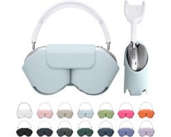 kwmobile cover voor over-ear koptelefoon - Compatibel met Apple AirPods Max / AirPods Max 2 - Van polyester - In lichtblauw