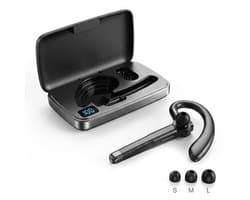 Golden Sound Oordopjes met Microfoon - Draadloze Headset - Oortjes draadloos - Bluetooth oordopjes – Handsfree Bellen Auto - Koptelefoon - 10 uur batterijduur - Belfunctie - Zwart