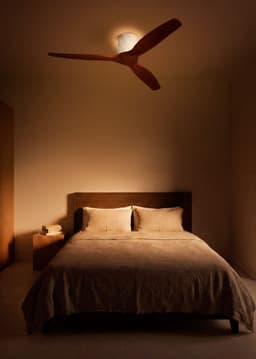 CREATE - Plafondventilator stil 40W (Ø132cm) - Sfeerlicht LED - Afstandsbediening - 6 snelheden - Programmeerbaar - WIND CALM CUSTOM RATTAN — thumbnail 4