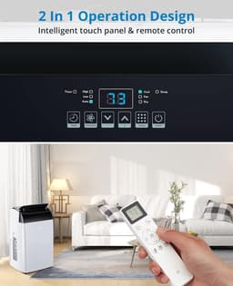 Mobiele airco 10000 BTU 3-in-1 – 30L/dag – 3 standen – 24U timer – Stil – Tot 46 m² – Klasse A — thumbnail 5