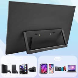 18.5" Draagbare Monitor – 1080P IPS, 100Hz, Dual USB-C, HDMI, Plug & Play – Ultra Slim 1,12kg – Voor Laptop, Telefoon, Gaming — thumbnail 8