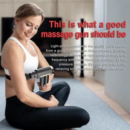 Mini Massagepistool – Stil en Draagbaar Spiermassage Apparaat met 4 Massagekoppen, Diepweefsel Massage voor Rug, Nek, Schouders en Benen — thumbnail 5