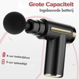 Massage Gun Krachtig en Stil Voor Diep Spierherstel – Massage Apparaat Percussie Met 4 Massagekoppen Voor Gerichte Behandeling – Draagbaar Ontwerp Voor Thuis en Sportgebruik | Compact en Gebruiksvriendelijk in Zwart — thumbnail 2