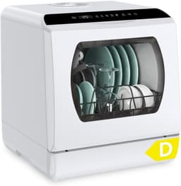 Mini Vaatwasser 5 Couverts - Tafelvaatwasser Zonder Wateraansluiting met 5 L Watertank - Compacte Vaatwasser met 6 Programma’s, 360° Sproeiarmen en Hetelucht Droging — thumbnail 1