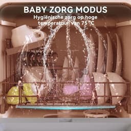 Mini Vaatwasser 5 Couverts - Tafelvaatwasser Zonder Wateraansluiting met 5 L Watertank - Compacte Vaatwasser met 6 Programma’s, 360° Sproeiarmen en Hetelucht Droging — thumbnail 5