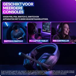 Phreeze GH06 Bedrade Gaming Headset met Ruisonderdrukkende Microfoon - Surround Sound - RGB Verlichting - 3.5mm Jack & USB - Game Headset voor PC & Console - Zwart — thumbnail 4