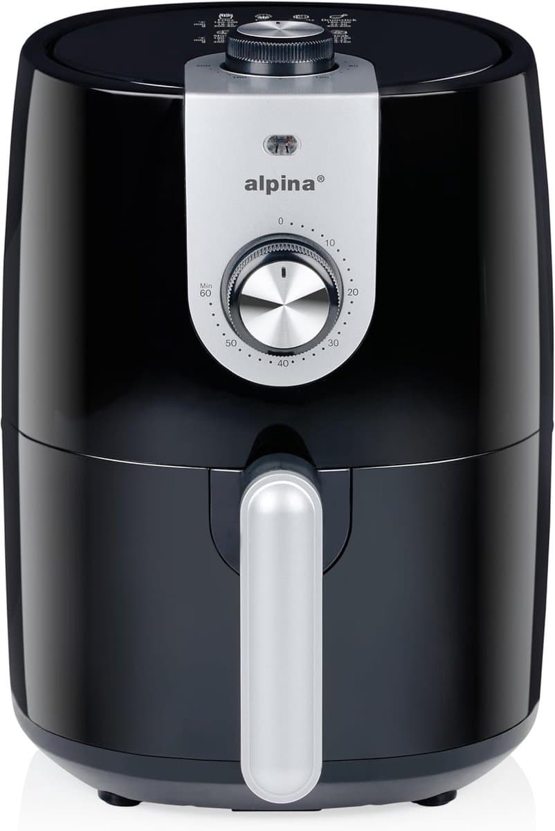 Heteluchtfriteuse - Compacte Oven - Gezond Frituren - Snelle Bereiding - 2 Liter - Zwart — afbeelding 1