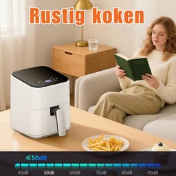 SNJY® Mini Airfryer - Airfryer Klein - Camping Airfryer - 2,5 Liter - 1000W - Wit — thumbnail 2