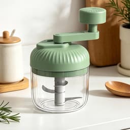 Handmatige Voedselhakker - Keuken Gereedschap - Snel Ingrediënten - Drie Snelheden - 15x10x15 cm - Groen — thumbnail 2