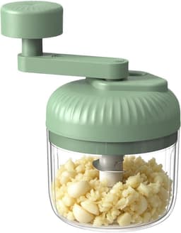 Handmatige Voedselhakker - Keuken Gereedschap - Maaltijd Voorbereiden - 3 Snelheden Instelbaar - 15x10x15 cm - Groen — thumbnail 1