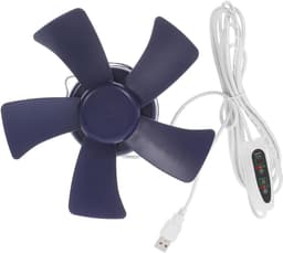 Compacte Plafondventilator - Hangende Ventilator - Kamperen en Reizen - Met Timerfunctie - 18x18x12 cm - Blauw — thumbnail 1