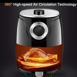 Heteluchtfriteuse - Airfryer Oven - Vetarm Koken - Snelle Luchtcirculatie - 29 x 25 Cm - Zwart — thumbnail 3