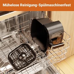 Heteluchtfriteuse XL - Airfryer met venster - Gezond koken - 8 programma's touchscreen - 65 liter - Zwart — thumbnail 2