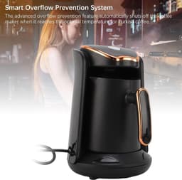 Elektrisch Turks koffiezetapparaat, 600 watt, 300 ml, capaciteit voor 4 kopjes, met overloopbeveiliging en droogkookbeveiliging. — thumbnail 4