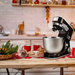 XS-004 Standmixer, 5 liter roestvrijstalen kom, menger met kantelbare kop, universele keukenmachine met 6 snelheden, met 4 accessoires — thumbnail 5