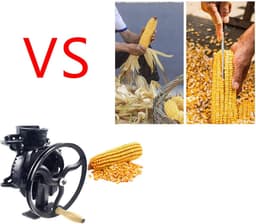 Maïsdorsmachine Handmatig - Maïs Pelmachine - Voedsel Verwerken - Hoge Dors Efficiëntie - 40-60 kg/u - Zwart — thumbnail 4