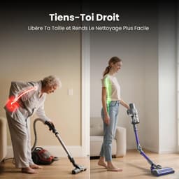 Draadloze Steelstofzuiger 650W - Krachtige 45 KPA Elektrische Bezem voor Huis, Auto en Huisdierharen — thumbnail 4