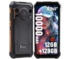 FOSSiBOT F110L Robuuste Smartphone - 12GB RAM - 128GB ROM - 10000 mAh - 6,745 inch HD+ IPS Scherm - IP68 Waterdicht Outdoor Telefoon - Android 15 - GPS,NFC,Face ID,OTG - Oranje