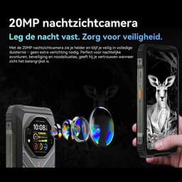OSCAL TANK 1 Robuuste Smartphone 5G - 48GB RAM - 512GB ROM - 6,78 inch 2,4K FHD+ 120Hz - 20000mAh - 64MP + 50MP Camera, 20MP Nachtzicht - 170LM Dubbele LED-lamp - 100dB luidspreker - IP68/IP69K Outdoor Telefoon - Android 15 - NFC GPS - Zwart — thumbnail 17