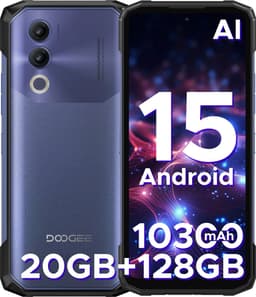 DOOGEE Blade 20 - Robuuste Smartphone - Outdoor Smartphone - 20GB RAM + 128GB - 10300mAh/18W - 6,56 inch 90Hz - 4G Dual SIM- Android 15 - IP68 - NFC- GPS - Face ID - Paars — thumbnail 1
