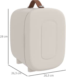 Mini Koelkast - Skincare Koelkast - Koelen - Verwarmen - 4 Liter - Slaapkamer En Cosmetica - 20,3x26,3x28 cm - Crèmewit — thumbnail 3