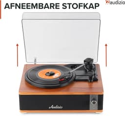Platenspeler - Audizio Irvine - LP speler - Platenspeler Bluetooth - Voor alle plaatformaten - Houtlook — thumbnail 5