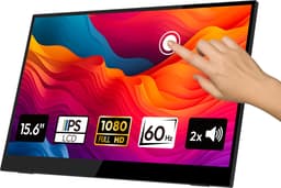 Logicom Nomad Touch - Portable Monitor - Full HD - Touch - 15,6" - IPS scherm - USB-C & Mini HDMI - Kickstand - zwart — thumbnail 1