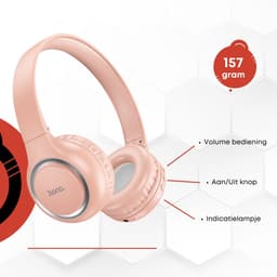 Hoco W41 draadloze on-ear koptelefoon - Roze — thumbnail 2