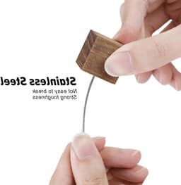 8-delige Memo Clip Houder met Houten Basis, Fotohouders met Klemmen, Ideaal voor Foto's en Notities — thumbnail 2