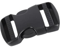 5 Stuks Dubbel Verstelbare Plastic Zijriem Gespen voor Rugzakken - Vervangingen voor DIY Projecten, Hondenhalsbanden en Webbing (20mm Breed)