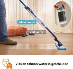 Philips OneUp Elektrische Dweil 5000 series XV5113/01 - Dweilsysteem - Vloerreiniger - Vuil water opzuigen - 2 standen - 70min dweilen - Geen emmer nodig — thumbnail 11