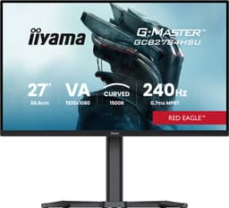iiyama G-Master GCB2784HSU-B1 Red Eagle - 27 inch - Full HD - VA - 240Hz - Verstelbaar - Curved - HDMI 2.1, HDR10 — thumbnail 2