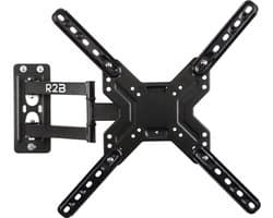 R2B TV Beugel - 26 t/m 60 Inch - Vesa 400 x 400 (max) - Muurbeugel TV 60 inch - TV Beugels Draaibaar en Kantelbaar - TV Beugel - Televisie Beugel