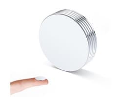 Set van 5 sterke neodymium magneten, zelfklevend, 20 x 1 mm, ideaal voor koelkast en magneetbord