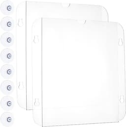 2 Stuks Heldere Acryl Sign Houder 28.5x26cm met Zuignappen voor Wandmontage - Ideaal voor Winkels, Restaurants en Thuisdecoratie — thumbnail 1